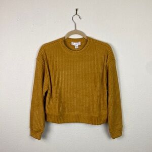 NWT Band of the Free | Russel Gold Ribbed Velvet Pullover Sweater S
